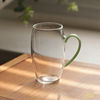 禾器晶彩绿茶杯中式主人杯高硼硅耐热玻璃茶杯可加热茶匀杯清源杯
