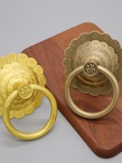 仿古大门门环黄铜圆环拉手中式全铜门把手福字拉环老式门环铜拉手