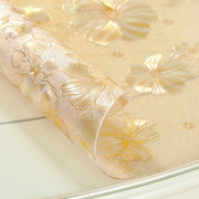 水晶板带花软玻璃桌布防水防烫塑料，耐用家用吃饭桌垫台垫透明加厚