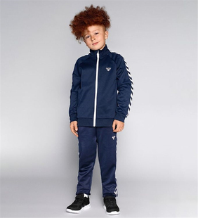 8d2丹麦儿童运动服套装，春秋季4-16岁男女童，纯色贴条拉链外套