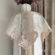 欧式奢华蕾丝手工钉珠圆柱空调，盖布客厅柜机立式防尘罩空调罩盖巾