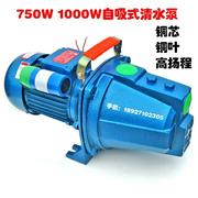 家用清水泵750w1000w深吸式抽水机，高扬程(高扬程)自吸泵抽水泵铜芯铜叶