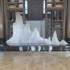 酒店户外大型透明水晶树脂，轻奢创意抽象落地雕塑，工艺品摆件定制做