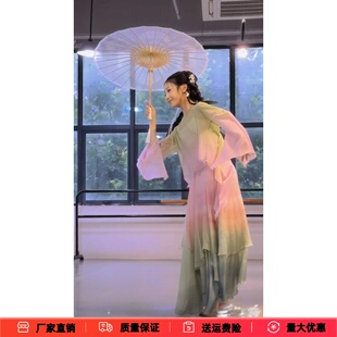 儿童小豆苗抖音同款扇子舞荷花古典舞演出女飘逸中国风艺考舞蹈服