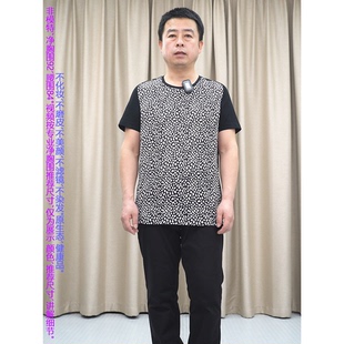 威可短袖T恤男 夏薄款 青年时尚休闲 黑色印花 混纺面料针织衫