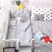 儿童床围防撞纯棉可拆洗全棉婴儿挡布床上用品套件四季拼接床床围