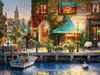 印花法国DMC十字绣客厅大画世界名画油画 欧洲浪漫小镇18