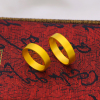 古法素圈沙金戒指男女款镀金黄金色传承情侣对戒一对指环结婚首饰