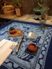 布民族(布民族)台布蓝印花布，土染中式蜡盖布，茶几农家茶餐桌布双面乐馆手工