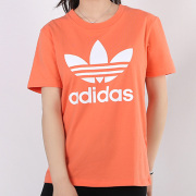 阿迪达斯三叶草夏女装运动服潮流时尚圆领休闲短袖T恤FM3295