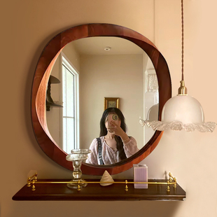 法式复古镜子卫生间挂墙浴室镜美式网红异形玄关背景墙餐厅装饰镜