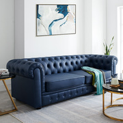 轻奢欧式美式皮艺沙发，客厅组合双人三人小户型，沙发现代高端家具