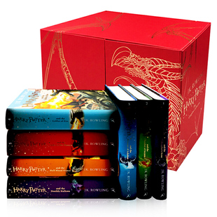 英文原版 哈利波特 精装豪华收藏版套装 Harry potter box set 1-7册全集原著全英文版小说书 JK罗琳 与魔法石 密室 第一部