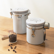 咖啡豆保存罐，单向排气咖啡粉密封罐不锈钢储物罐真空，奶粉罐储存罐