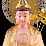 高档汉白玉西方三圣神像阿弥陀佛，佛像大势至观音菩萨，站像家用客厅
