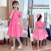 2022夏季女童韩版儿童裙子时尚洋气超仙公主中大童连衣裙