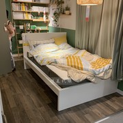 ikea北欧风床宜家床儿童，单人床现代简约小卧室木板床，马尔姆(马尔姆)1.2米