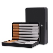 丹麦梵勒粗烟烟盒男超薄款便携高档金属创意个性防潮香烟盒12支装