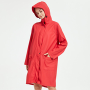 2021欧美时尚风衣式全身防暴雨外套雨衣户外徒步旅游男女便携雨披