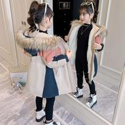 女童韩版洋气棉衣冬装时髦6儿童5六7八8十9岁女孩加厚棉服外套潮