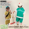 团子麻麻男童t恤套装，夏季韩版休闲假两件连帽儿童短袖两件套