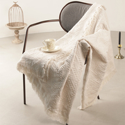 北欧小清新沙发毯拍照背景布针织(布针织，)多功能线毯野餐户外休闲毯子桌布