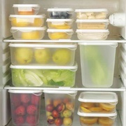 冰箱食品密封保鲜盒17件套 食品级环保材质卡槽叠放冰箱收纳