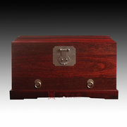 小叶紫檀木双层独板首饰盒，珠宝盒红木，实木收纳盒古典家居婚庆用具