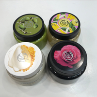 thebodyshop去角质身体磨砂膏，玫瑰牛奶峰蜜限量版润肤保湿200ml