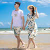 海边度假沙滩情侣装夏装，2024三亚云南旅游衣服，显瘦连衣裙大码