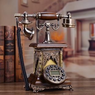 高档无线仿古电话机欧式插卡，复古电话机实木电话机创意电话机
