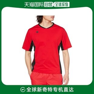 日本直邮迪桑特风衣短袖运动服训练棒球排球红色l