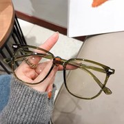 大框超轻TR90近视眼镜防蓝光装饰可配有度数眼镜框女显脸小平光镜