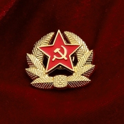 金属徽一级立体红五星金属胸针徽章纪念标志双头鹰司徽军迷勋章