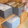 棉麻抽屉式收纳盒布艺衣柜收纳箱，可折叠整理箱家用衣服储物箱
