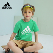 adidas阿迪达斯童装 2024夏季女童运动半袖男童潮t恤短袖