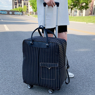 行李拉杆包短途旅行包女轻便两用可背拉杆背包装衣服万向轮行李包