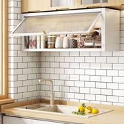 壁挂式厨房置物架吊柜下方调味品碗盘收纳家用墙壁免打孔橱柜架子