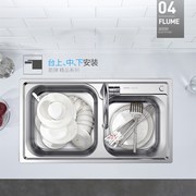 极速高品质加厚SUS304不锈钢水槽双槽 厨房洗T菜盆拉丝洗碗池