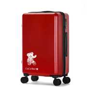 高档法国luluk熊卡通(熊卡通，)拉杆箱20寸可爱行李箱，女万向轮小清新旅行