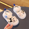 婴儿凉鞋夏季0一1-2岁男宝宝包头鞋子女宝透气防滑亮灯软底学步鞋