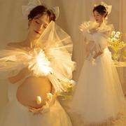 影楼孕妇写真服装孕妈主题婚纱摄影服仙气少女艺术拍照裙子