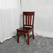 全实木椅子家用靠背椅餐厅靠背凳简约整装饭店白色中式餐椅可定制