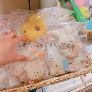 日本制生婴儿玩偶阿咔匠，的城宝宝手摇铃，安抚易抓握手偶小兔熊象鸡