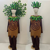 小树表演服舞台剧果树小草绿色森林猎人装扮男女儿童大树植物装扮