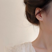 超仙甜美气质925银针珍珠耳环女2024小众设计高级感耳饰