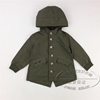 韩版1-5岁童装 春男童宝宝军绿色风衣 带帽夹克 休闲外套