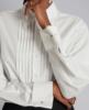 原货只有几件瑞典小众OS白色纯棉褶收腰设计感长袖女士衬衫2023新