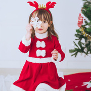 儿童圣诞节礼物装扮服装，幼儿圣诞老人衣服，小孩男女童宝宝圣诞服饰