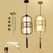 新中式小吊灯过道仿古单头吧台灯，餐厅阳台走廊灯具复古玄关灯饰